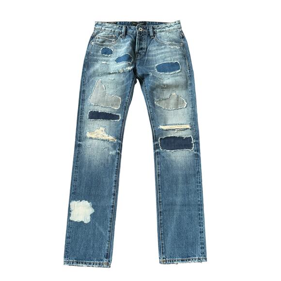Cult of Individuality Greaser Jeans Ripped Distressed Japanese Slevedge Denim